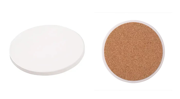 白雲石入り吸水コースター　ラウンド