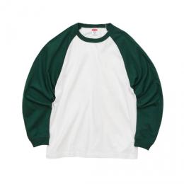 5.6オンス ラグラン ロングスリーブ Tシャツ(1.6インチリブ)