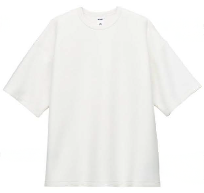 8.5オンスダンボールニットビッグシルエットTシャツ(ポリジン加工)