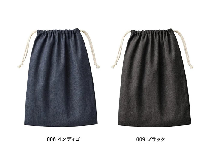 デニムライク巾着(L)